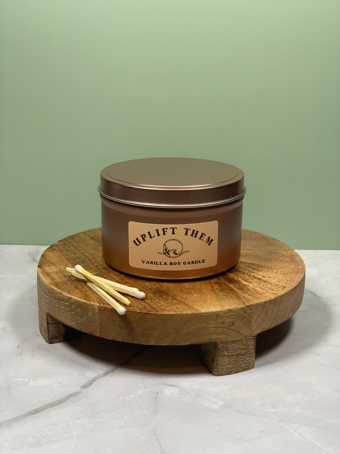 8 Ounce Tin (Rose with lid)