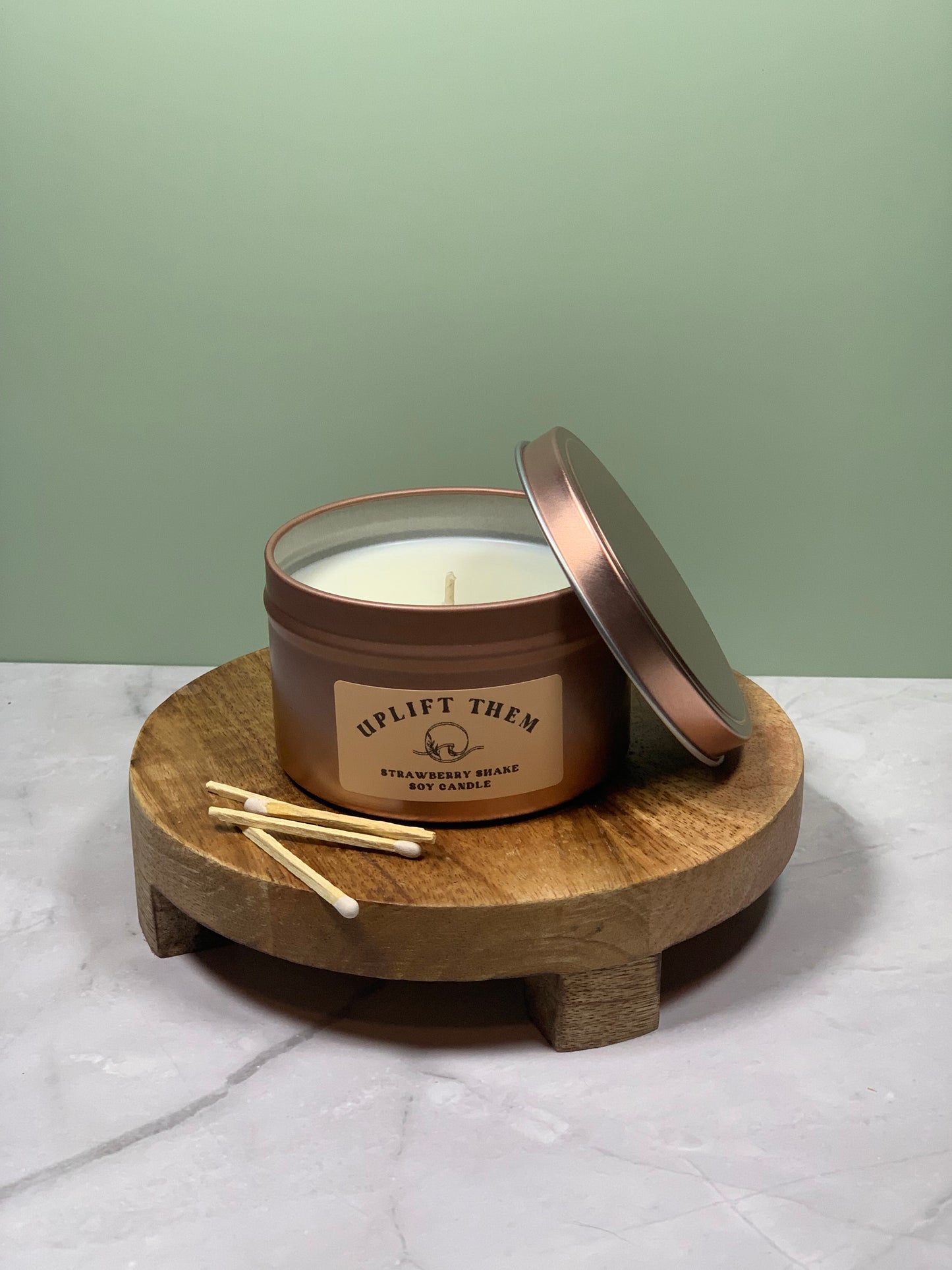 8 Ounce Tin (Rose with lid)