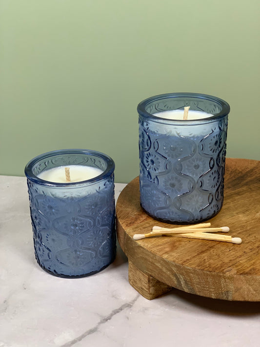 Vintage Style Blue Candle