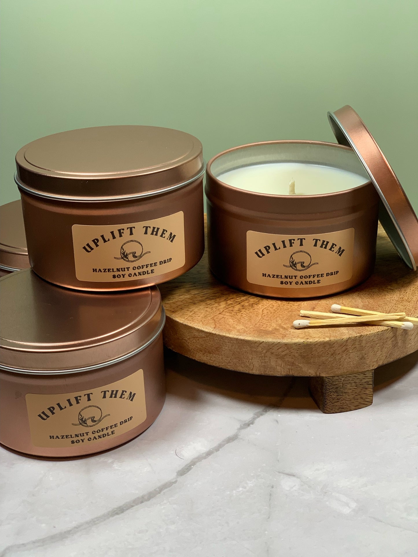 8 Ounce Tin (Rose with lid)
