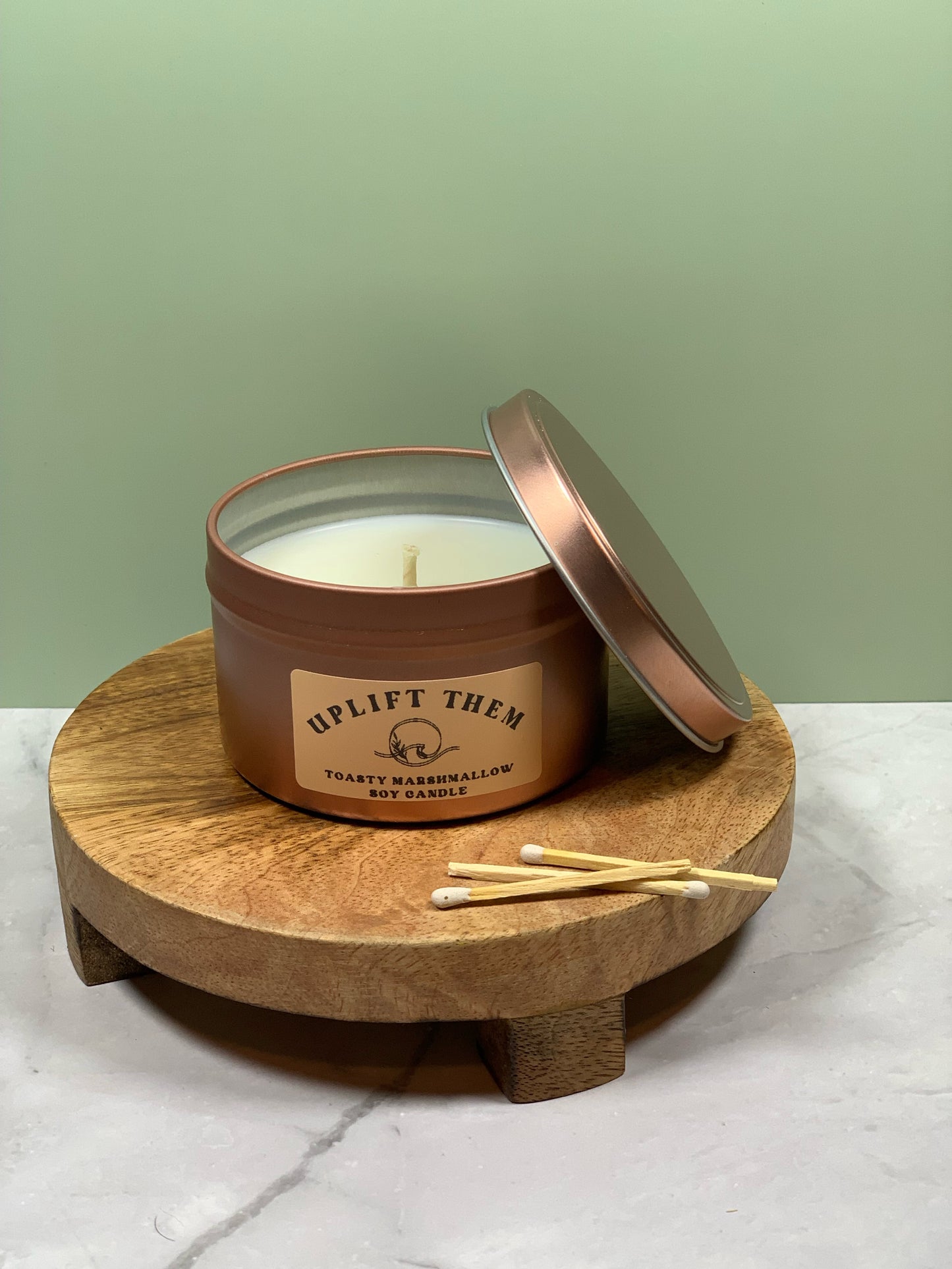 8 Ounce Tin (Rose with lid)